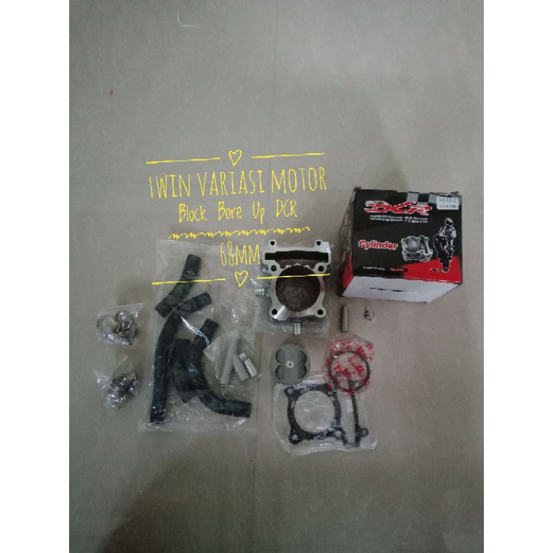 block bore up merek DCR motor yamaha jup MX dan vixion 68MM