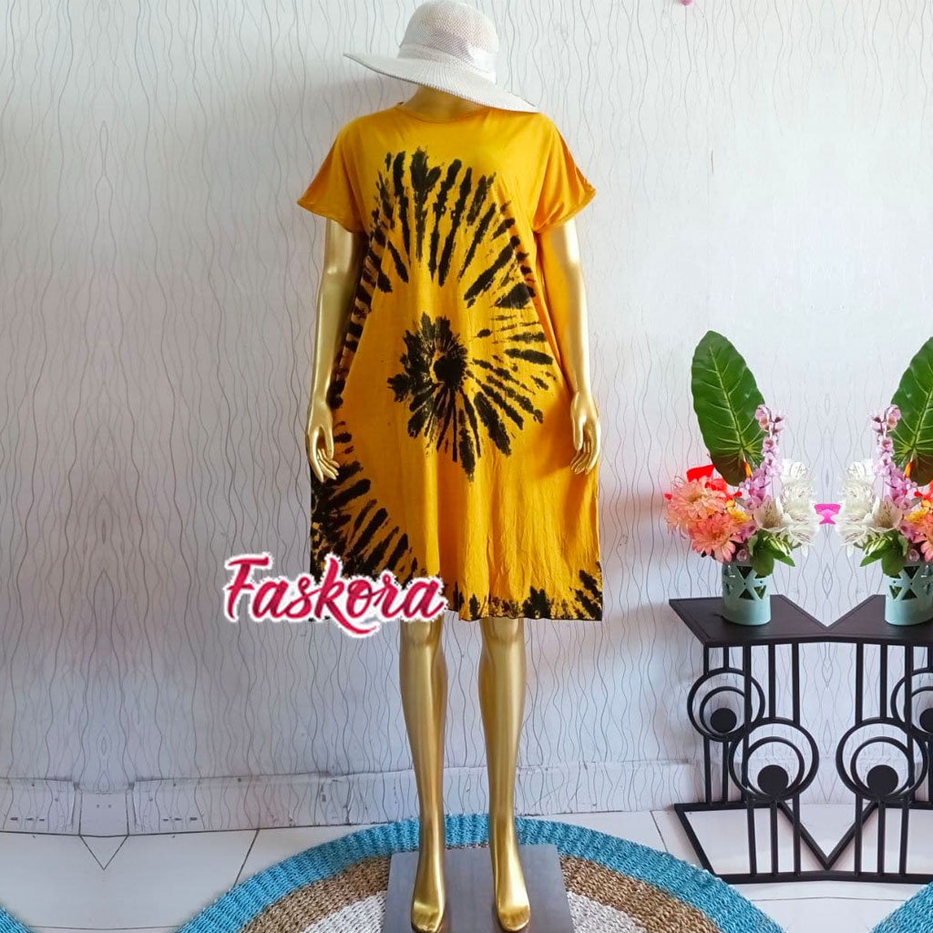 Dress Tie dye Bali Jumbo / Dress Wanita Casual Dress Tie dye ld 120cm