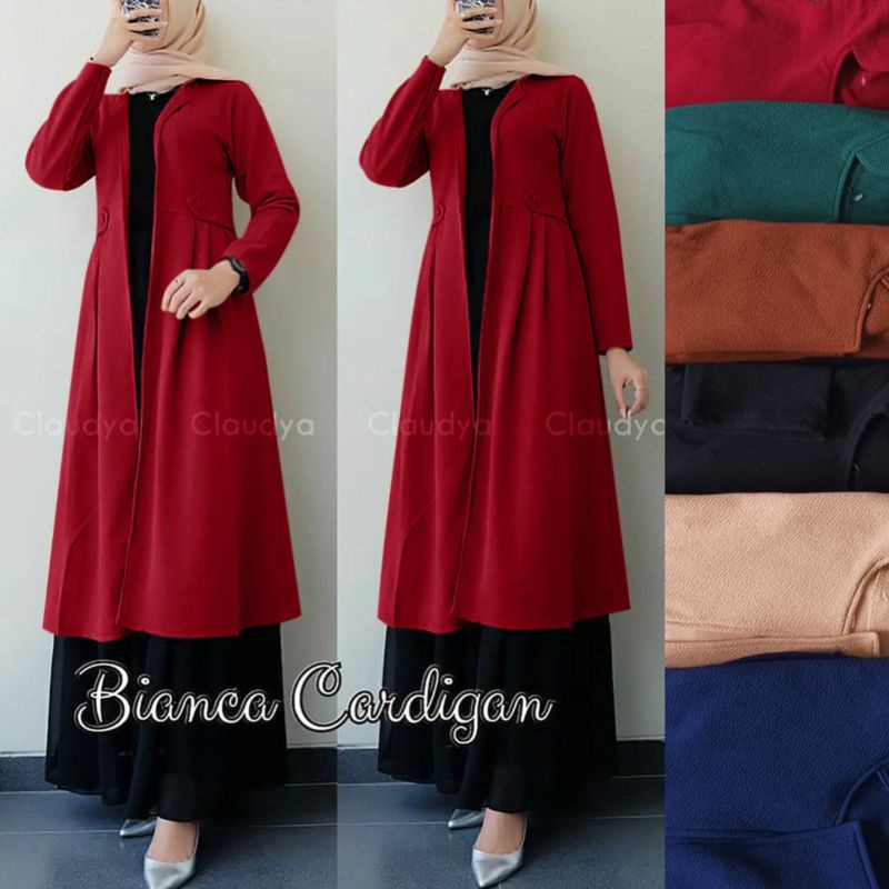Cardigan Wanita Muslimah Kekinian Bianca Cleva Sale by Hijab Fashion Solo-1