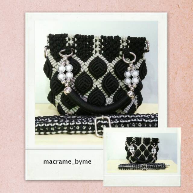 Tas Tali Kur Motif Mawar Timbul