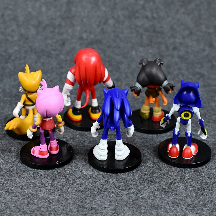 6pcs / set Mainan Action Figure Sonic Boom Rare Dr Eggman Shadow Tails Bahan PVC Ukuran 6-7cm Untuk Hadiah Anak