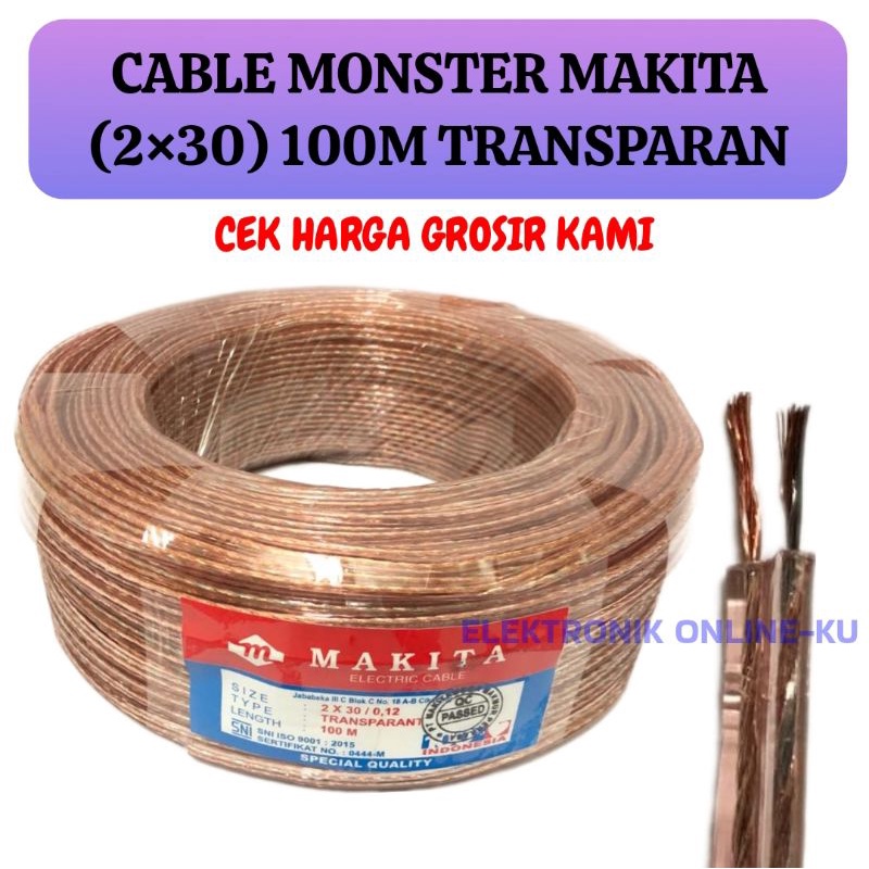 CABLE MONSTER 2×30 MAKITA 100M TRANSPARAN