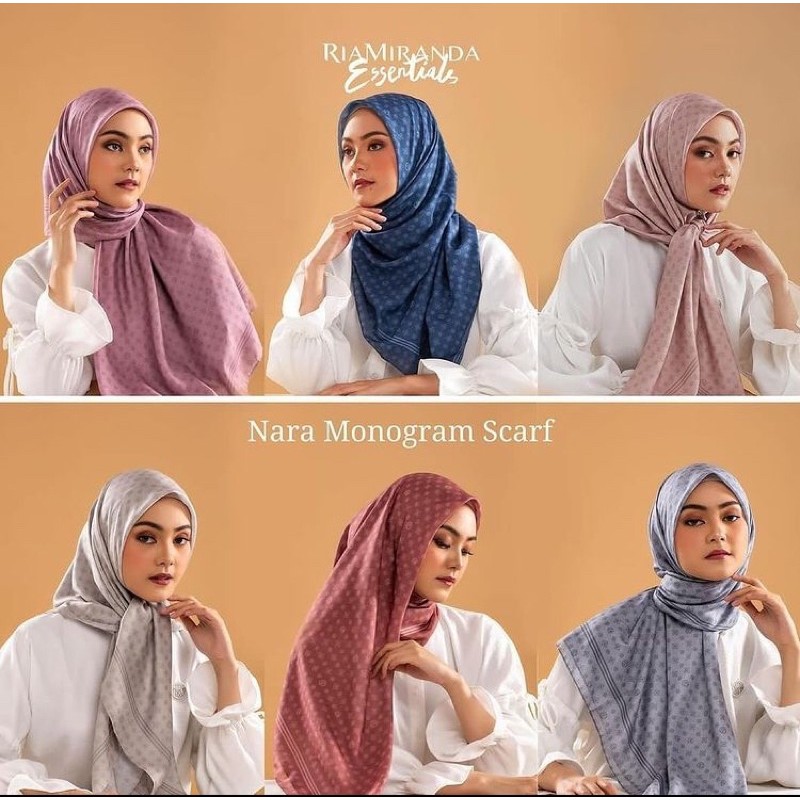 nara scarf monogram ria miranda