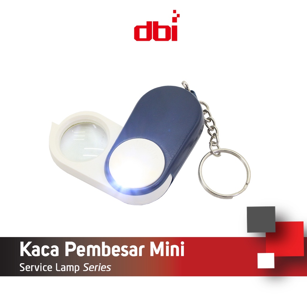 KACA PEMBESAR + LAMPU LED MINI 10X (GANT. KUNCI)