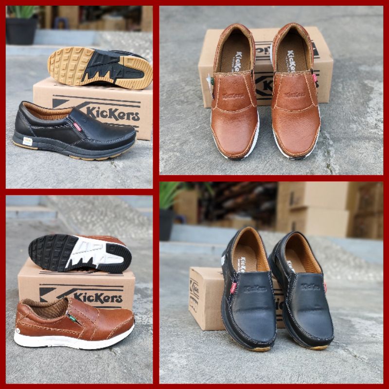 Sepatu Kickers Casual  bahan kulit asli