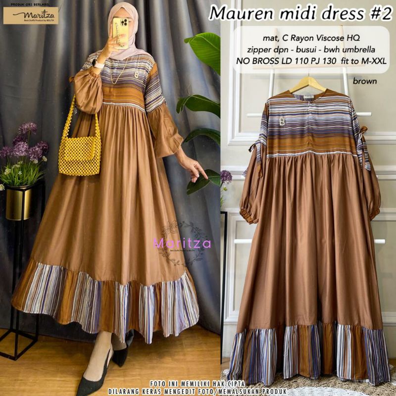 Ready Mauren Midi Dress #2 #3 by ORI MARITZA LD 110cm