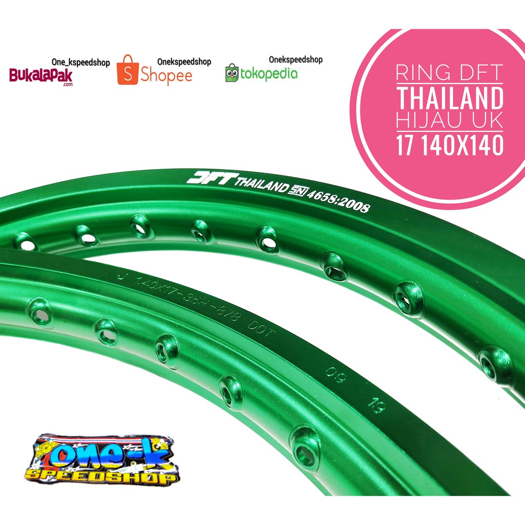 Vleg DFT THAILAND 140 - 140 Ring 17 hijau green polos