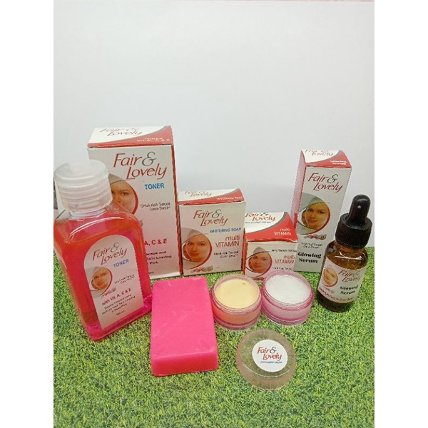 PAKET CREAM FAIR &amp; LOVELY ORIGINAL 4in1 // Cream - Toner - Serum - Sabun