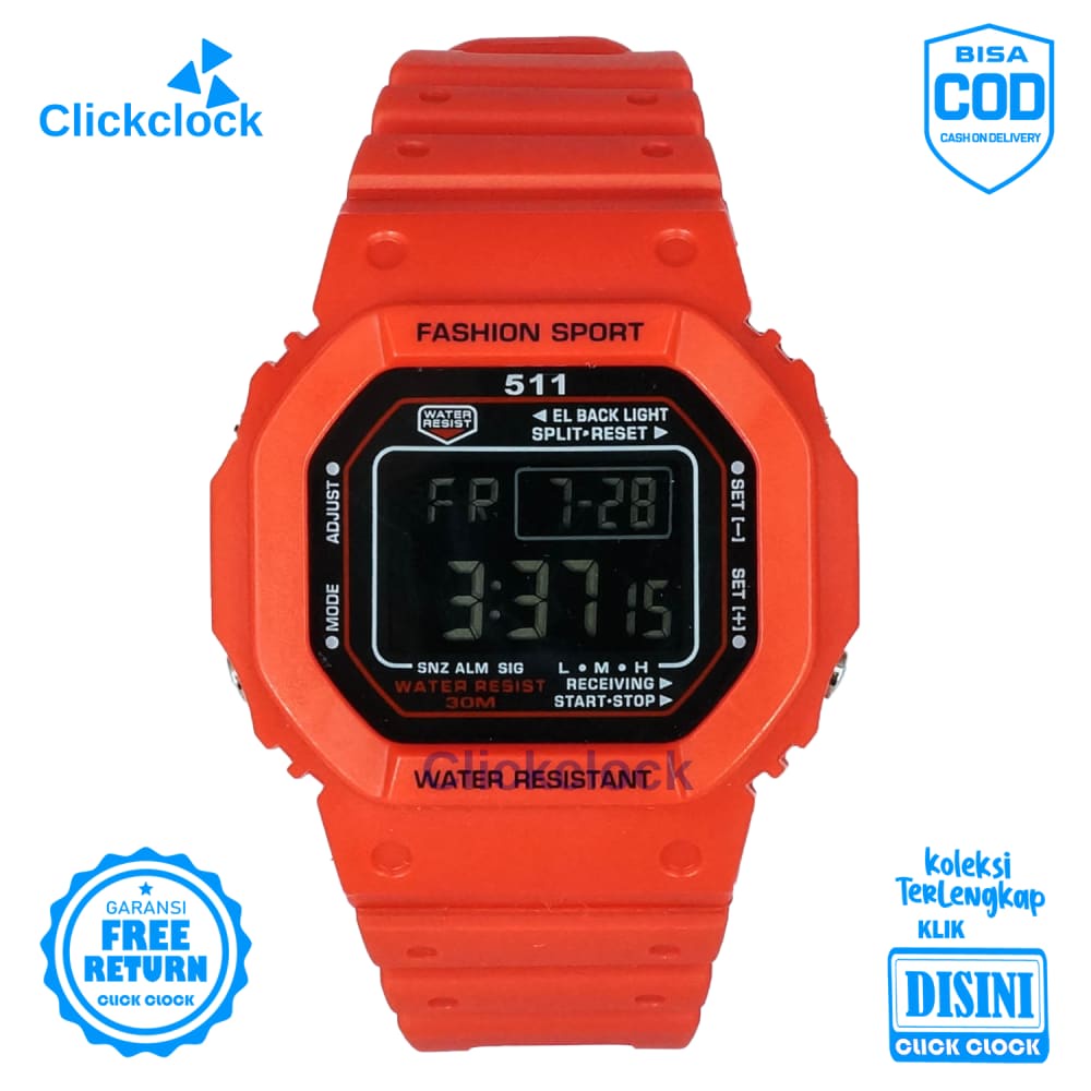 Jam Tangan Digital Unisex Sporty Karet Digital   511-K210 Jamtangan Murah Unik