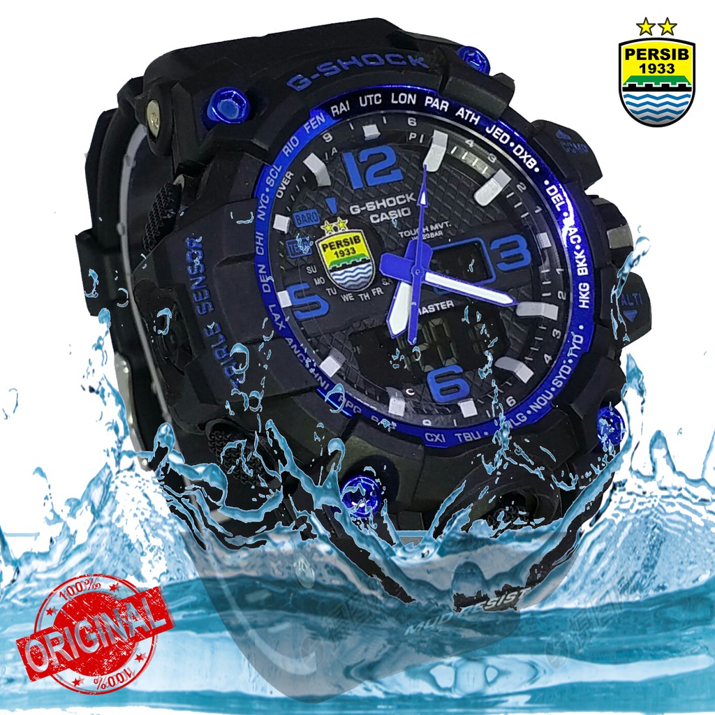 (BOBOTOH AREA) Persib Dual Time Watches . List Biru Limited Edition