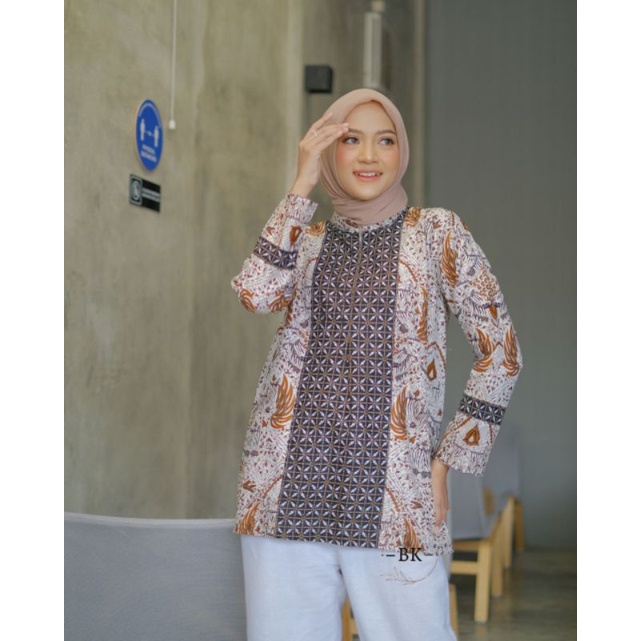 BLOUSE BATIK MODERN MATARAM || ATASAN WANITA || SERAGAM KERJA || M-L-XL-XXL