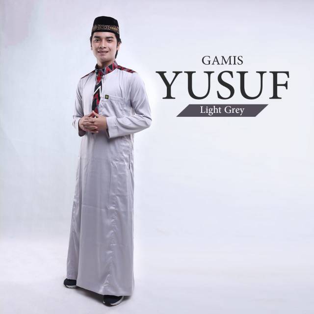 GAMIS YUSUF LIGHT GREY BY ELMAKKY EXCLUSIVE | GAMIS JUBAH PRIA EL MAKKY EXCLUSIVE
