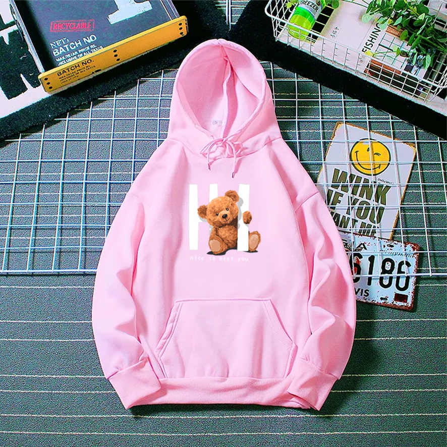 Sweater hoodie wanita HI BEAR sweter cewek murah