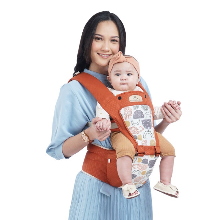 Moms Baby Gendongan Bayi ada dudukan Hipseat 7 in 1 Wilona Series - MBG2031 / 2031