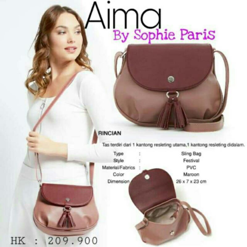 TAS AIMA SOPHIEMARTIN PARIS /TAS SELEMPANG KECIL SOPHIE PROMO