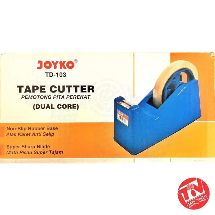 

Gaya Tape Dispenser/ Cutter/ Tempat Isolasi Joyko Td-103 Dual Core Promo