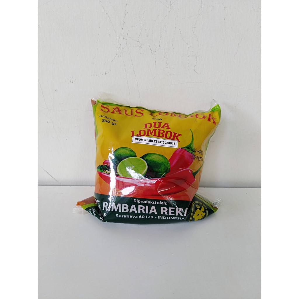 

Saos Lombok Rimbaria / Dua Lombok Kemasan Plastik 500 gram