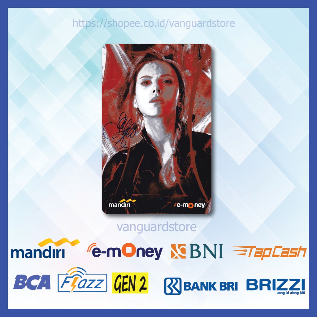 KARTU E MONEY E TOLL AVENGERS ENDGAME HERO BLACK WIDOW ANIME 17 EMONEY MANDIRI FLAZZ TAPCASH BRIZZI