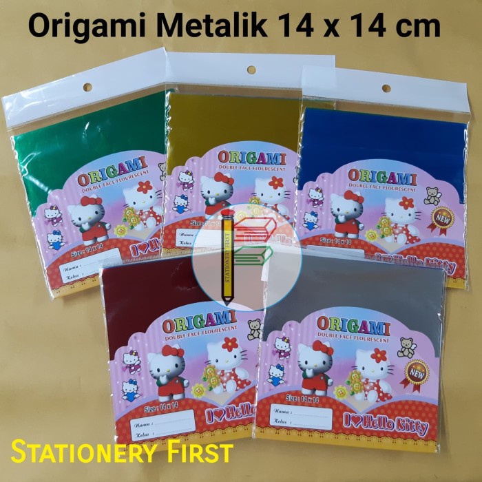 

Senikertas- Kertas Origami Metalik 14 X 14 Cm Ukuran Tanggung -Kertas-Seni.