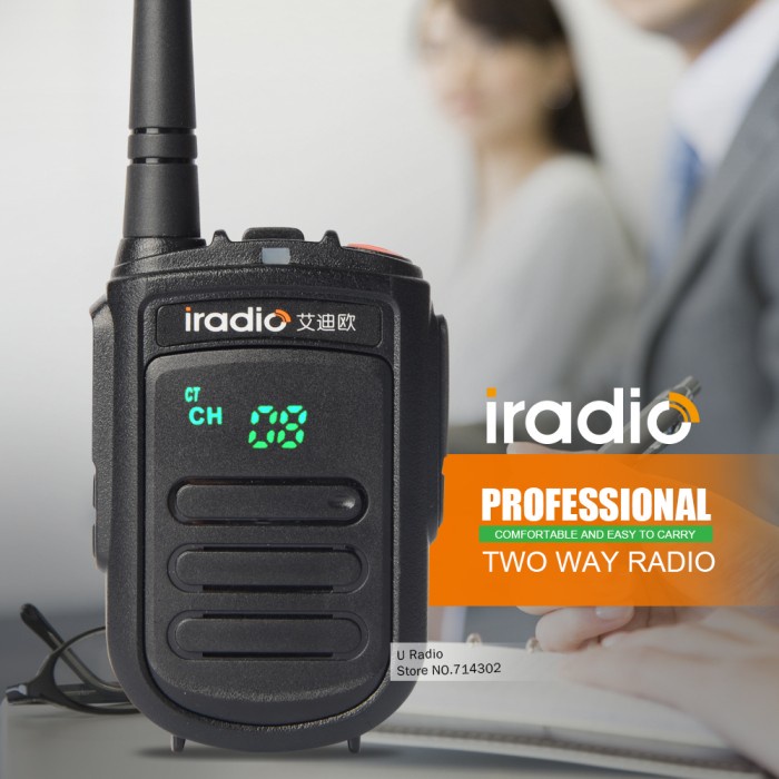 HT Iradio CP-168 Mini radio 128CH VHF 136-174 MHz Dg layar tsembunyi