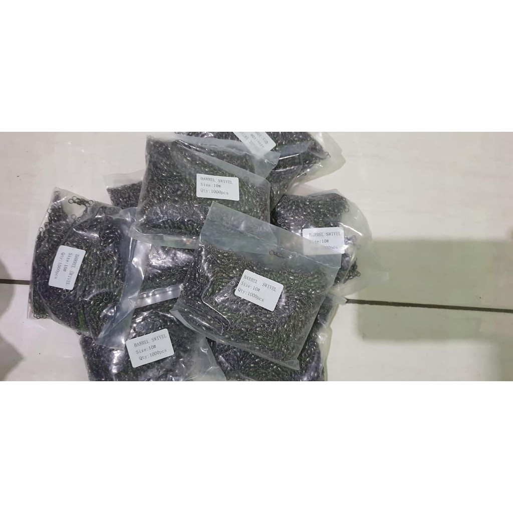 Swivel Pancing Hitam Tanpa Merk / Swivel Pancing / Kili kili Pancing isi 1000pcs