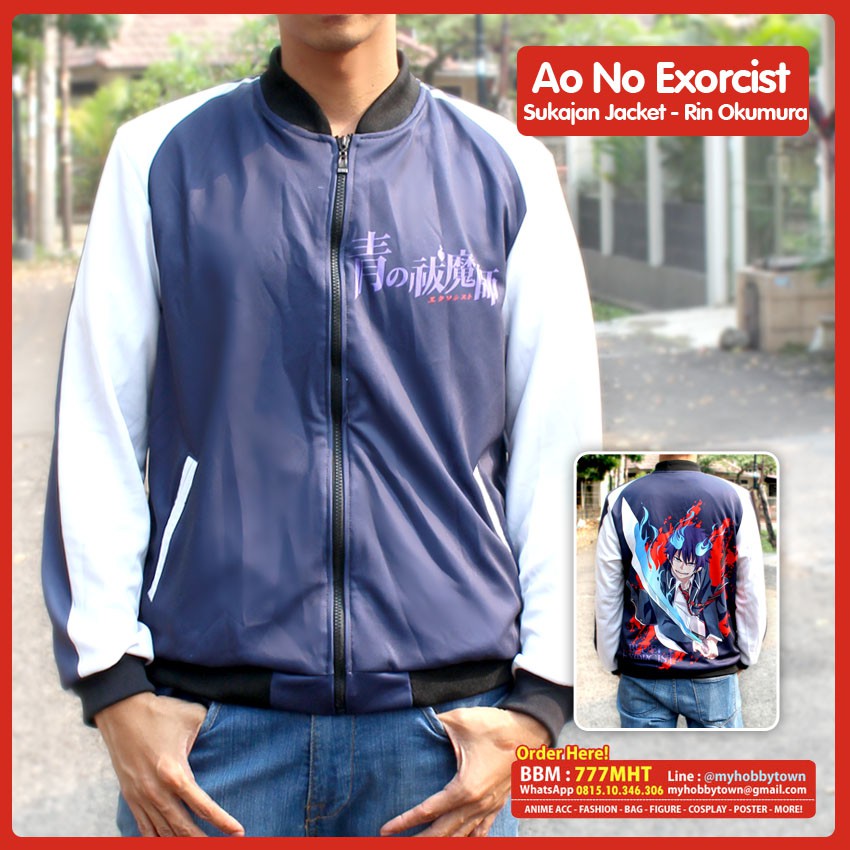 Jaket Anime Sukajan Ao No Exorcist : Okumura Rin