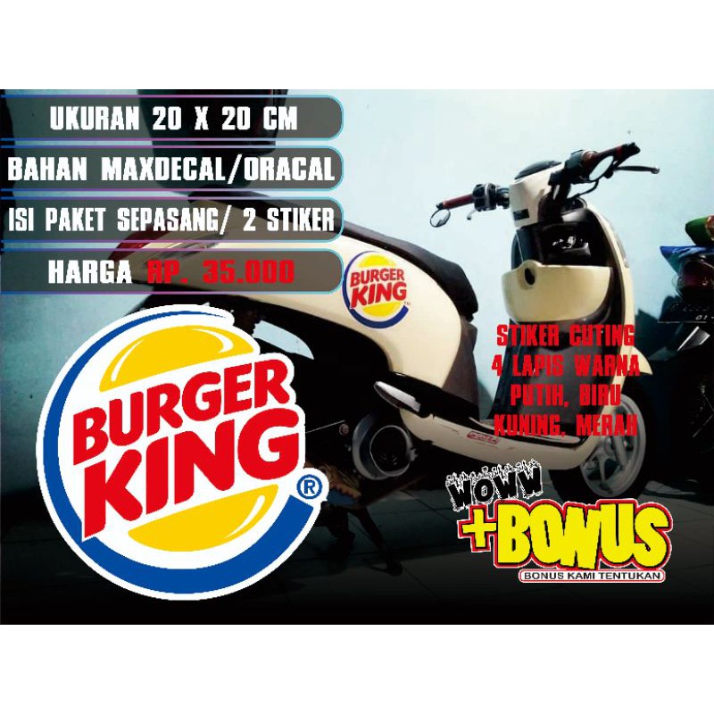 

cutting stiker logo BURGER KING