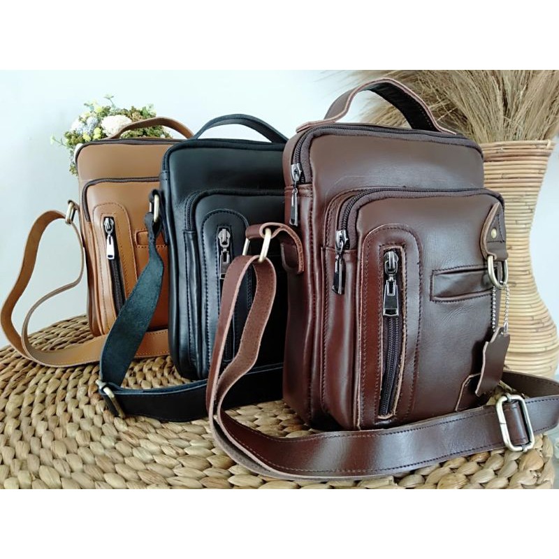 Tas Selempang Kulit Asli Full Up Made in Garut