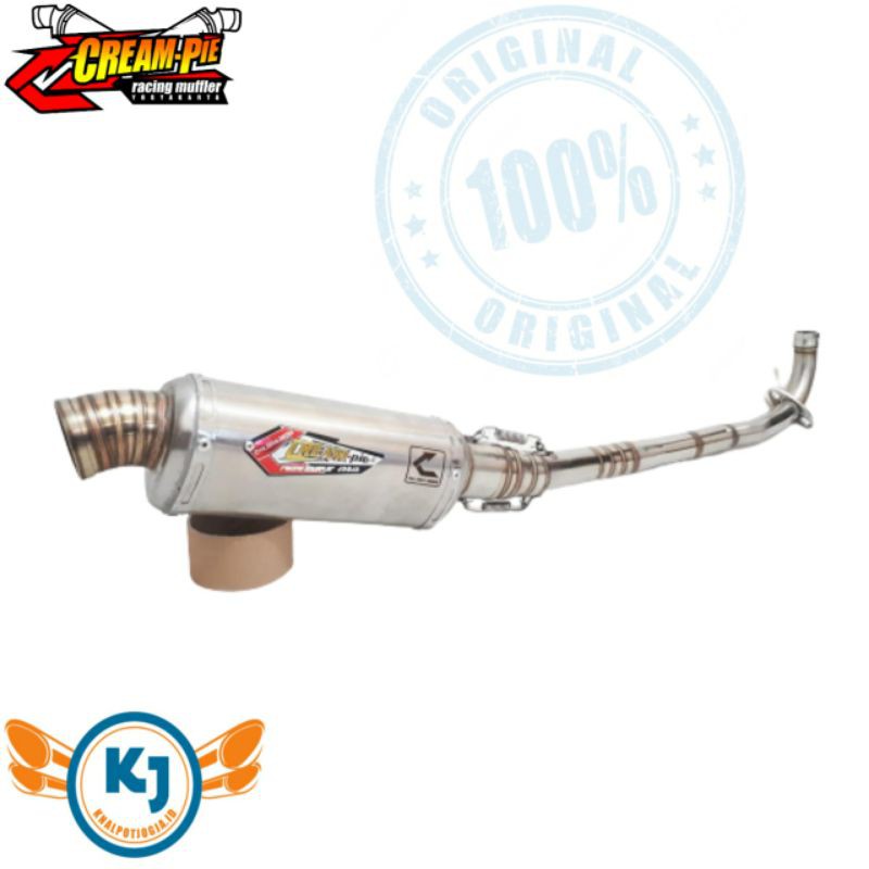 knalpot creampie original jupiter z fostep std type oval stainless original racing jogja juraganknal