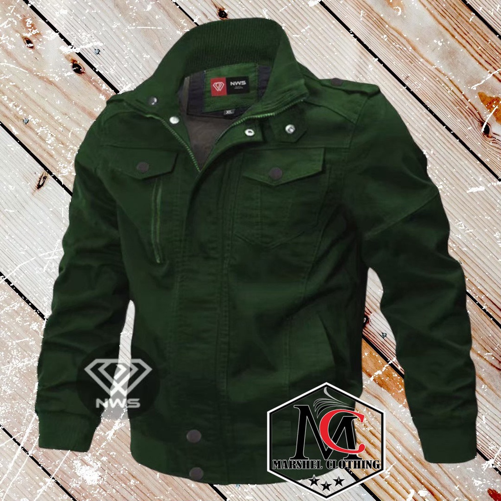 RCL - JAKET PRIA BOMBER MILITARY KLASIK NWS / Jaket Canvas Keren Pria | Jaket Canvas Greater Cowok