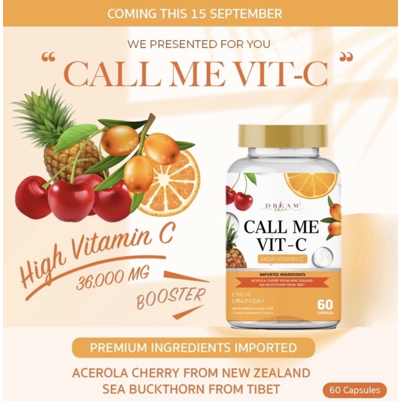 CALL ME VIT-C BOOSTER BY DREAM SKIN BOOSTER NYA CALL ME WHITE GLUTA PLUS