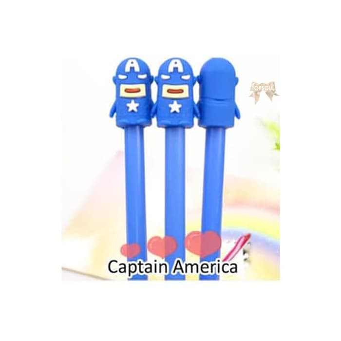 

Murah Pulpen Captain America / Gel Pen Superhero Pena Lucu Souvenir Unik Keren