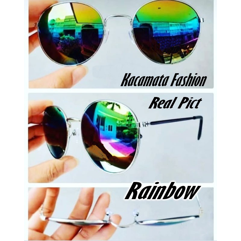 Kacamata model bulat / kacamata rainbow terbaru paling laris / kacamata gaya model terbaru / kacamat