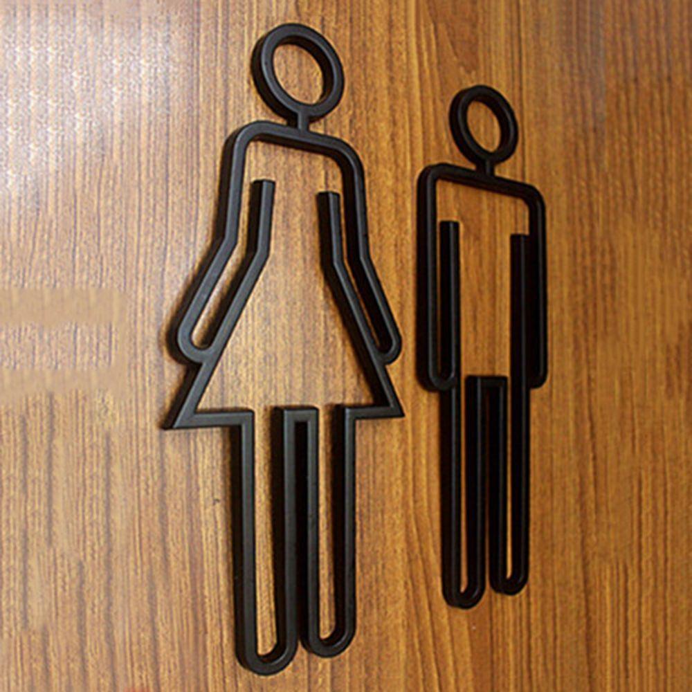 Rebuy Toilet Symbol 1pcs Untuk Plakat WC Akrilik Kreatif Hotel, Kantor, Rumah
