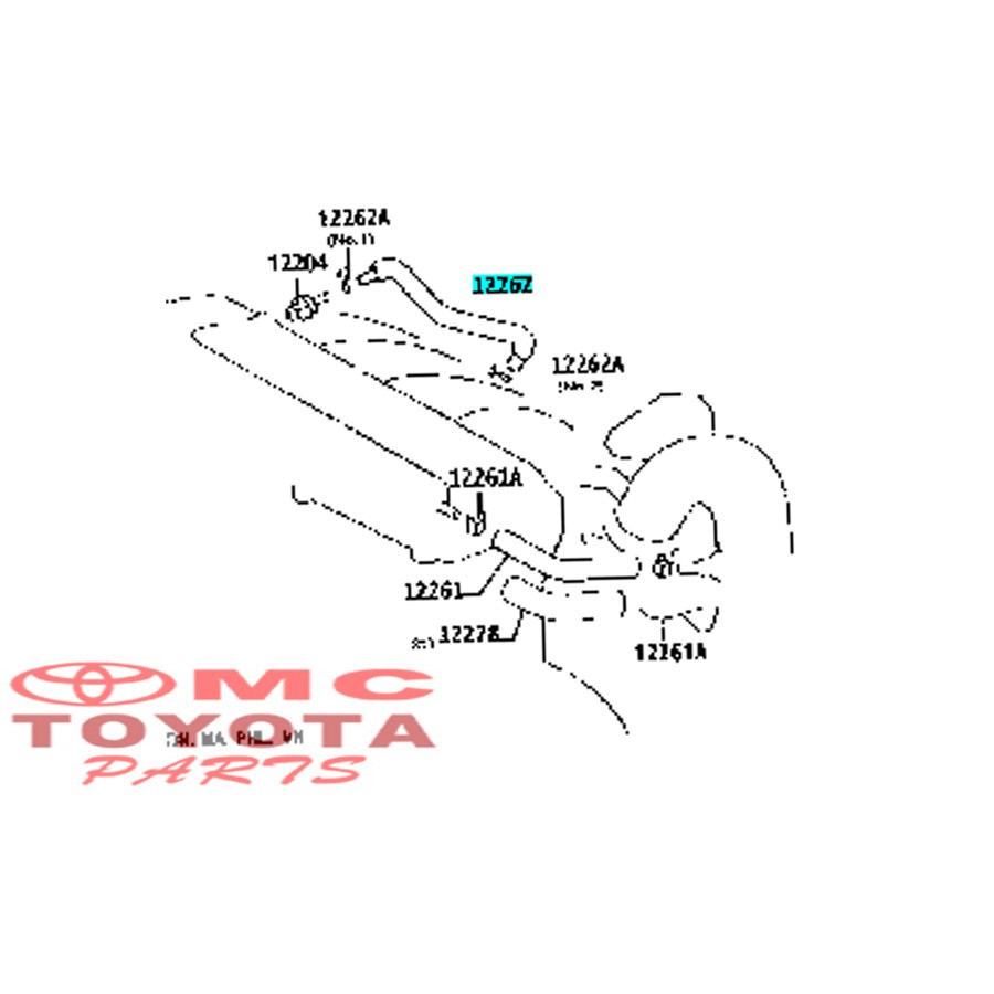 Selang Ventilasi / Hose Ventilation Toyota Camry Wish 12262-0H030