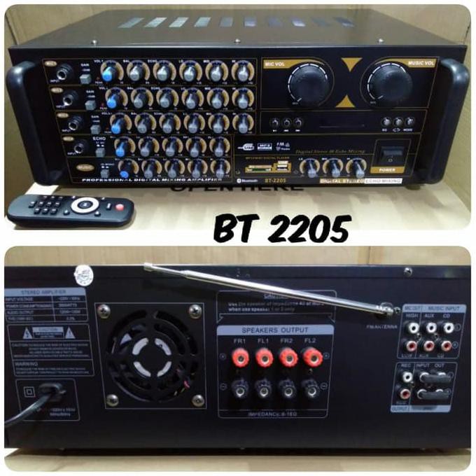 Power Amplifier Karaoke Sansui BT 2205 Bluetooth USB SD Radio