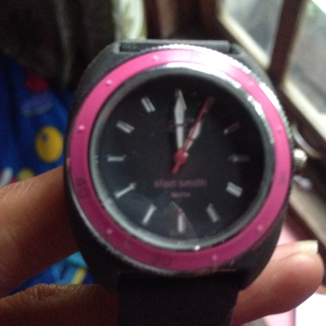 Jam tangan wanita Elizabeth Emsio pink abu abu preloved