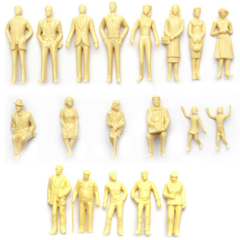 Nanas 100Pcs Model Bangunan Orang Mainan Lucu Ornamen Arsitek Karakter DIY