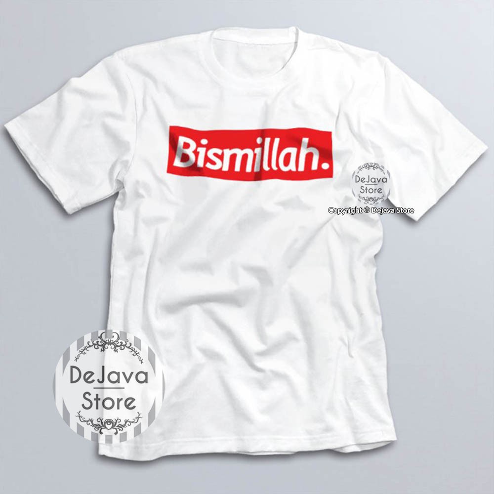Kaos Dakwah Islami BISMILLAH - Tshirt Baju Distro Santri Muslim Eksklusif | 022-1