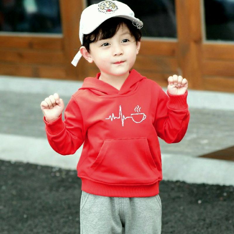 Hoodie Anak Unisex Usia 2-10th Sweater Anak DETAK KOPI Sweater Hoodie Anak