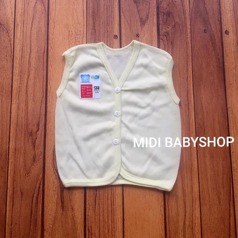 12 Pcs Baju bayi tanpa lengan polos Nita Baby 0-6 bulan