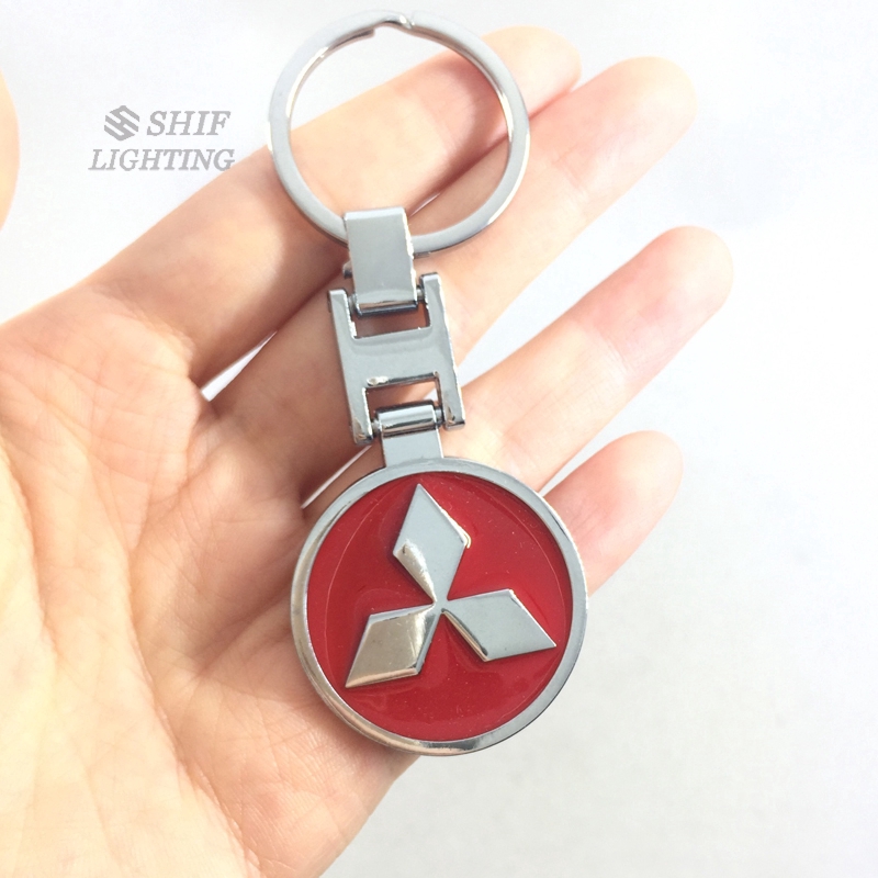 1pc Gantungan Kunci Logo MITSUBISHI Bahan Metal Untuk Hadiah