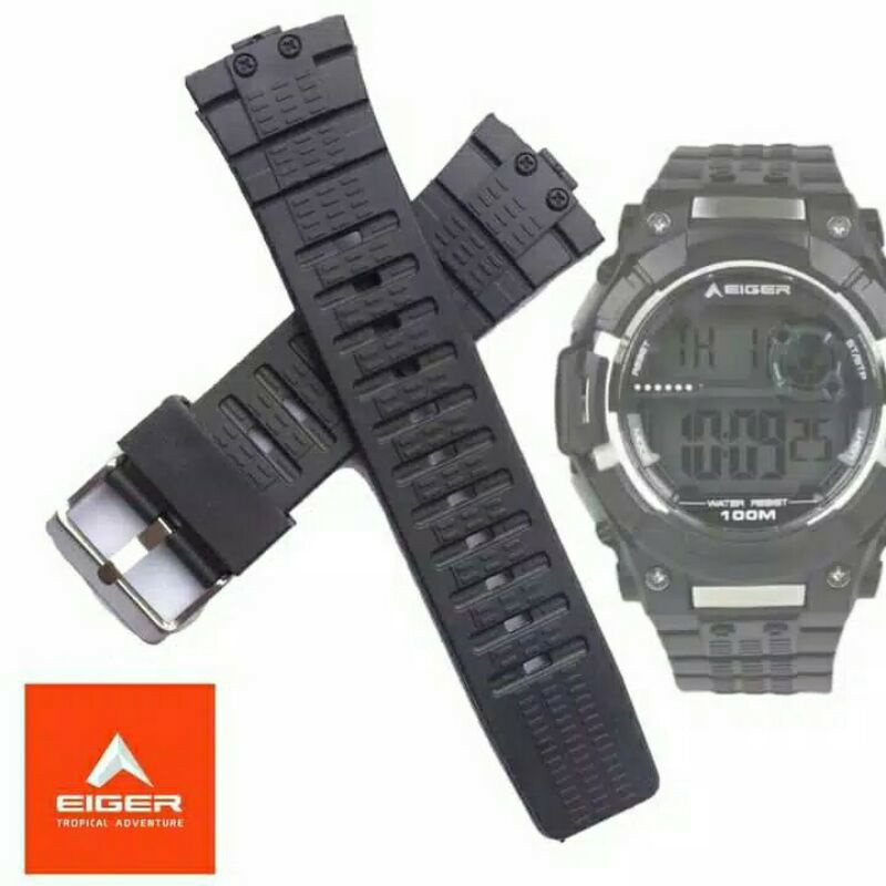 Strap Aig LS80 Tali Jam Tangan Tali Q&amp;Q Tali QQ Karet M125J001Y GW80J001Y