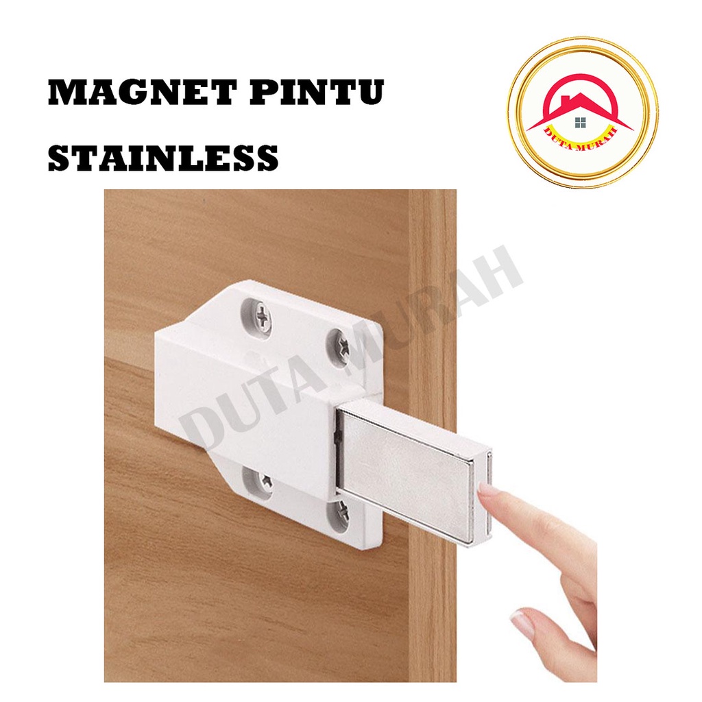 Engsel Kunci Magnet Pintu Kaca SS / Magnet Double / Singel Push Open Pintu Kaca isi ( 1 Set)