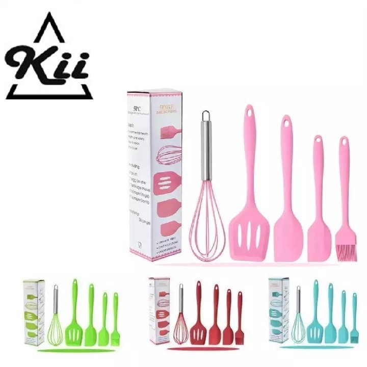 Utensile Spatula Silikon Set 5pcs - Spatula Sutil Baking Tool Set 5pcs