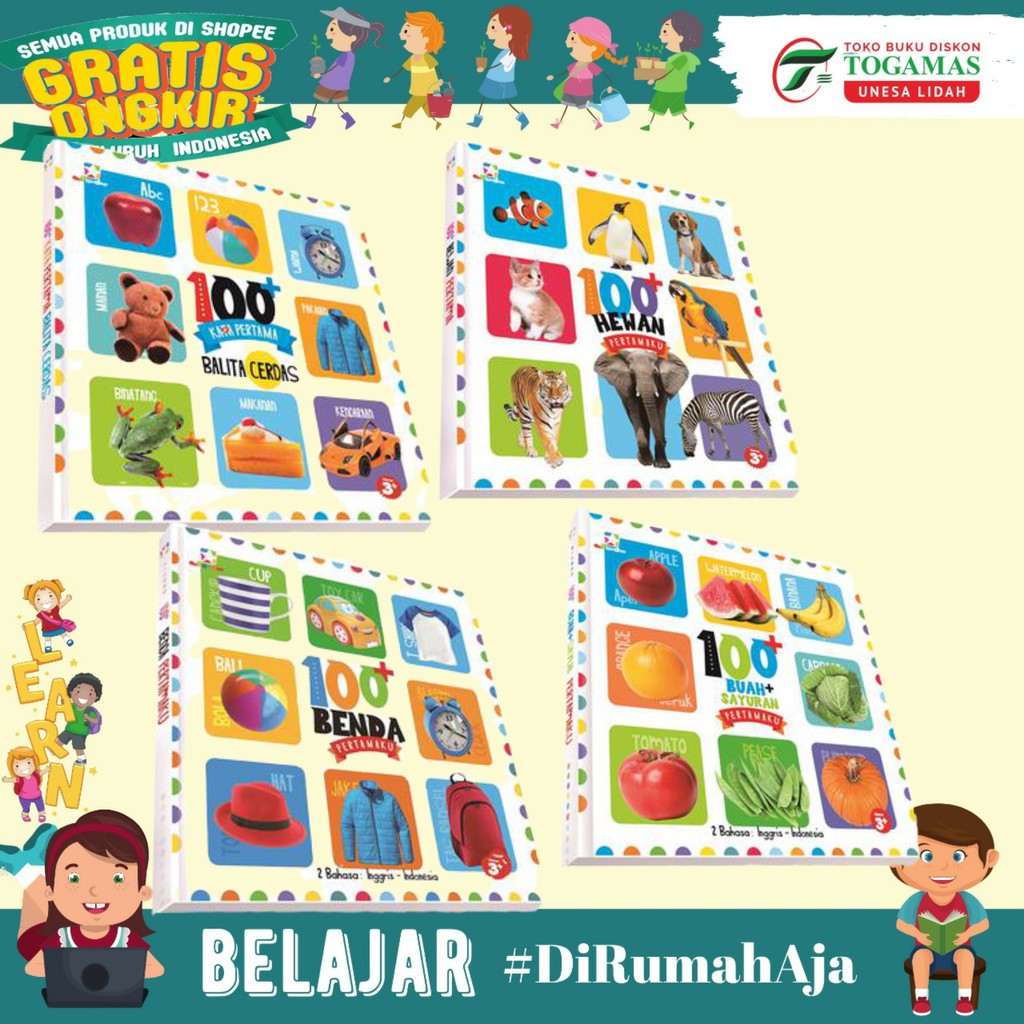 TERLARIS!! SIAP KIRIM!!  BUKU ANAK- BOARD BOOK 100+