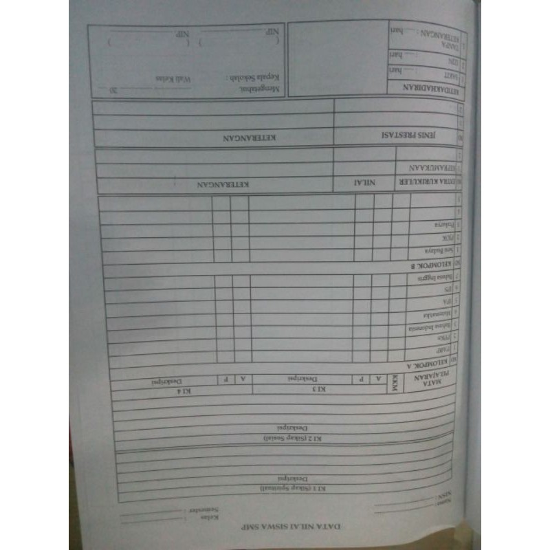 buku induk siswa smp k13