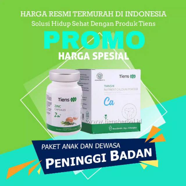 Murah Ori Paket Peninggi Badan Tiens Kalsium Nhcp Zinc Tianshi Penambah Tinggi