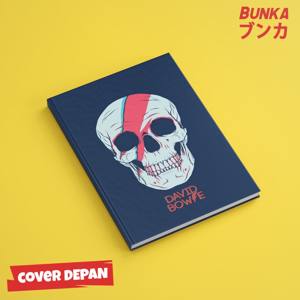 

Notebook 80's Band David Bowie Skull Hardcover A5 Buku Tulis Catatan Notes Agenda Planner Jurnal