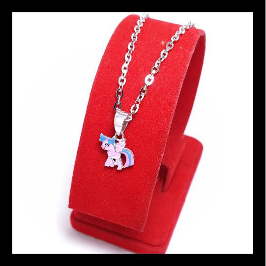 TERLARIS KALUNG ANAK + LIONTIN KUDA PONI PERAK SILVER 925 LAPIS EMAS PUTIH PALING LARIS